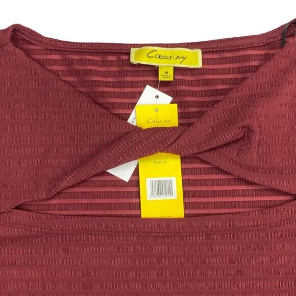 NWT CIRCUS NY Kelsie Cutout Top Sz Medium Maroon - Picture 3 of 6